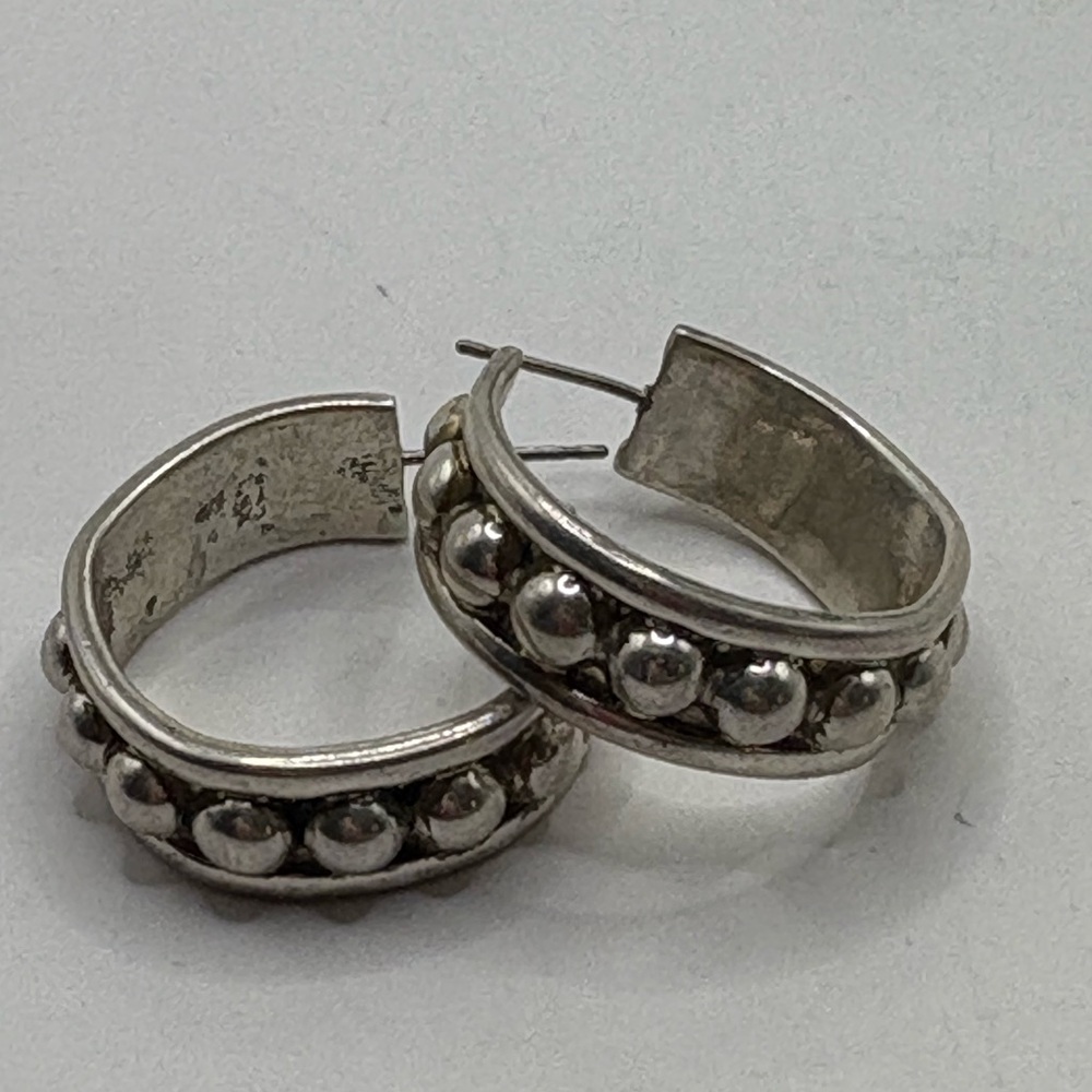 Elegant Silver Hoop Earrings 925 Mexico